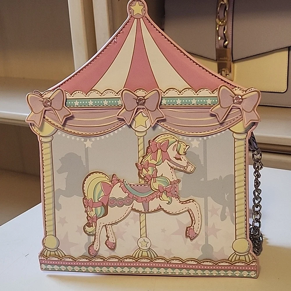 Sugar Thrillz Pink and Purple Carousel Bag - Picture 2 of 5